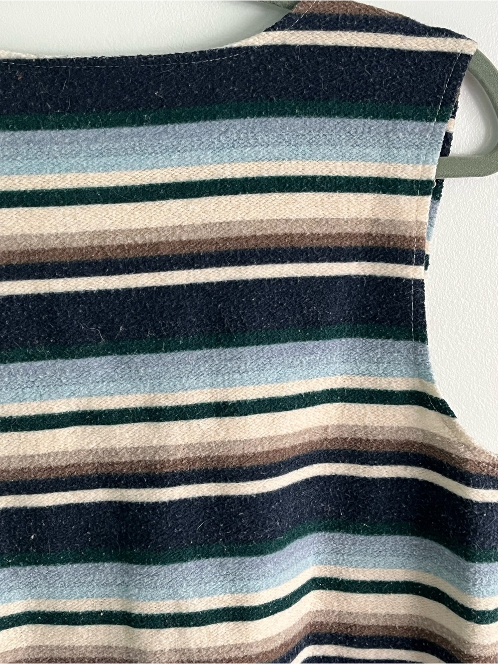 Vintage Coastal Cowgirl Striped Fringe Button-Front Vest Y2K Surfer Tapestry - Picture 8 of 12